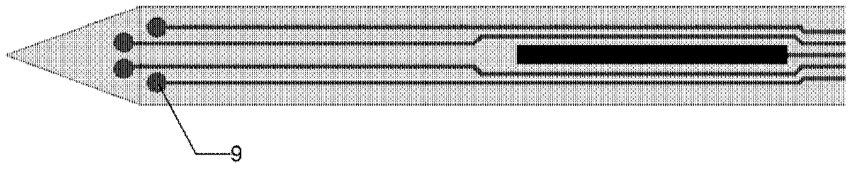 Implantable type micro-nano electrode array chip in weightless-simulated rats and preparation method thereof