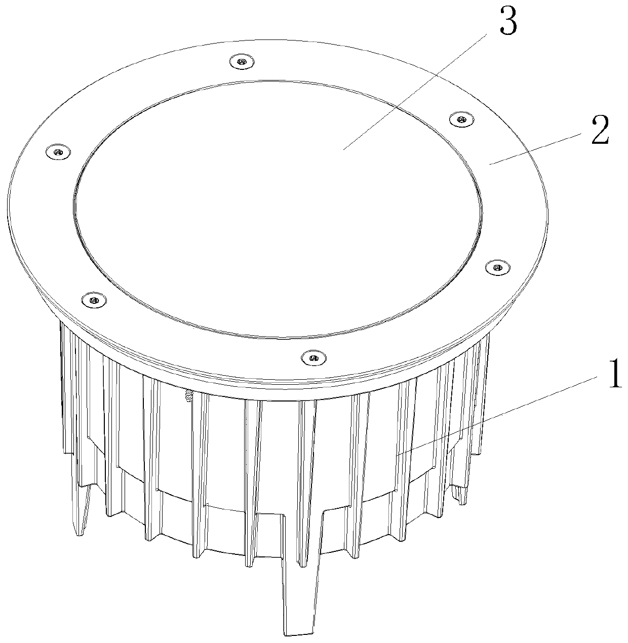 Underground lamp with adjustable beam angle