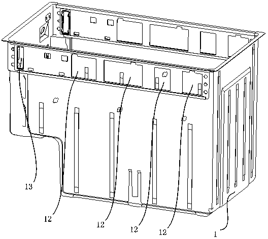 Inner container assembly for refrigerator and horizontal type air cooling refrigerator