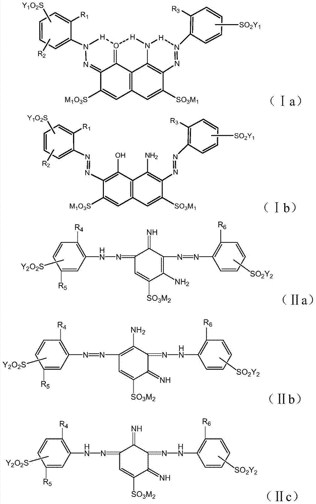 Reactive black dye composition