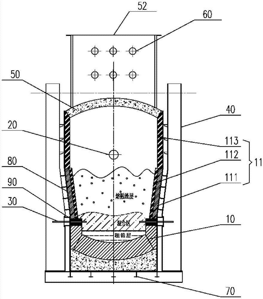 A method for treating regenerated lead using an improved side-blown smelting reduction furnace