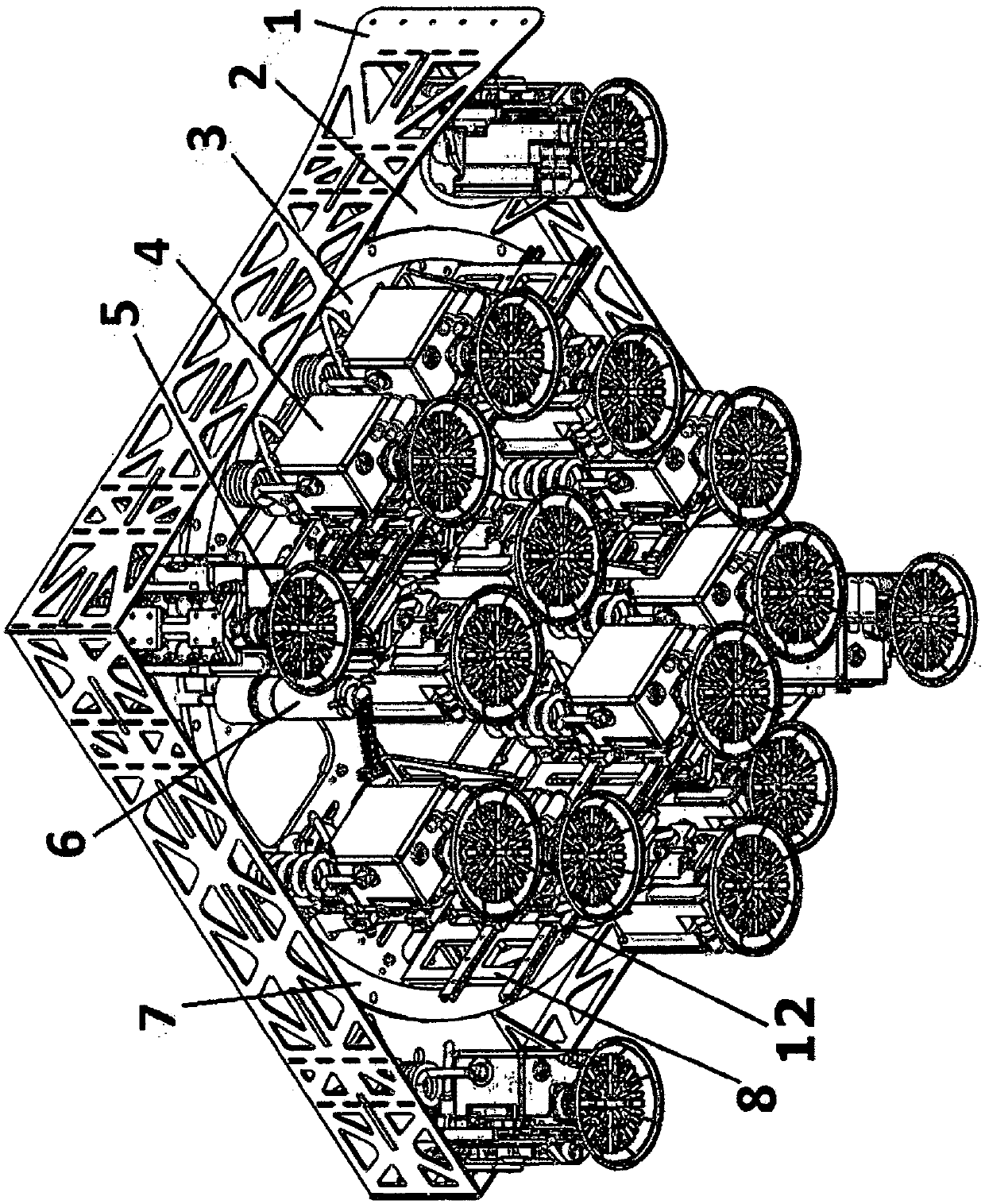 Chassis with linear and swiveling movements