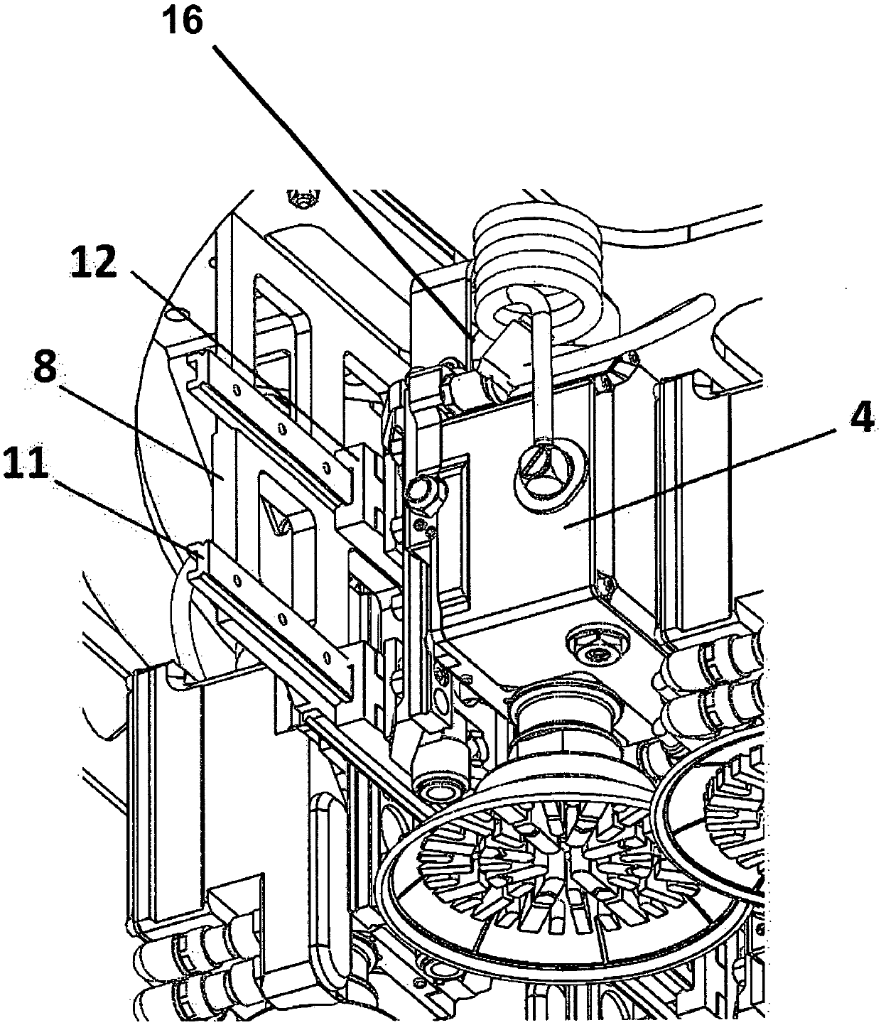 Chassis with linear and swiveling movements