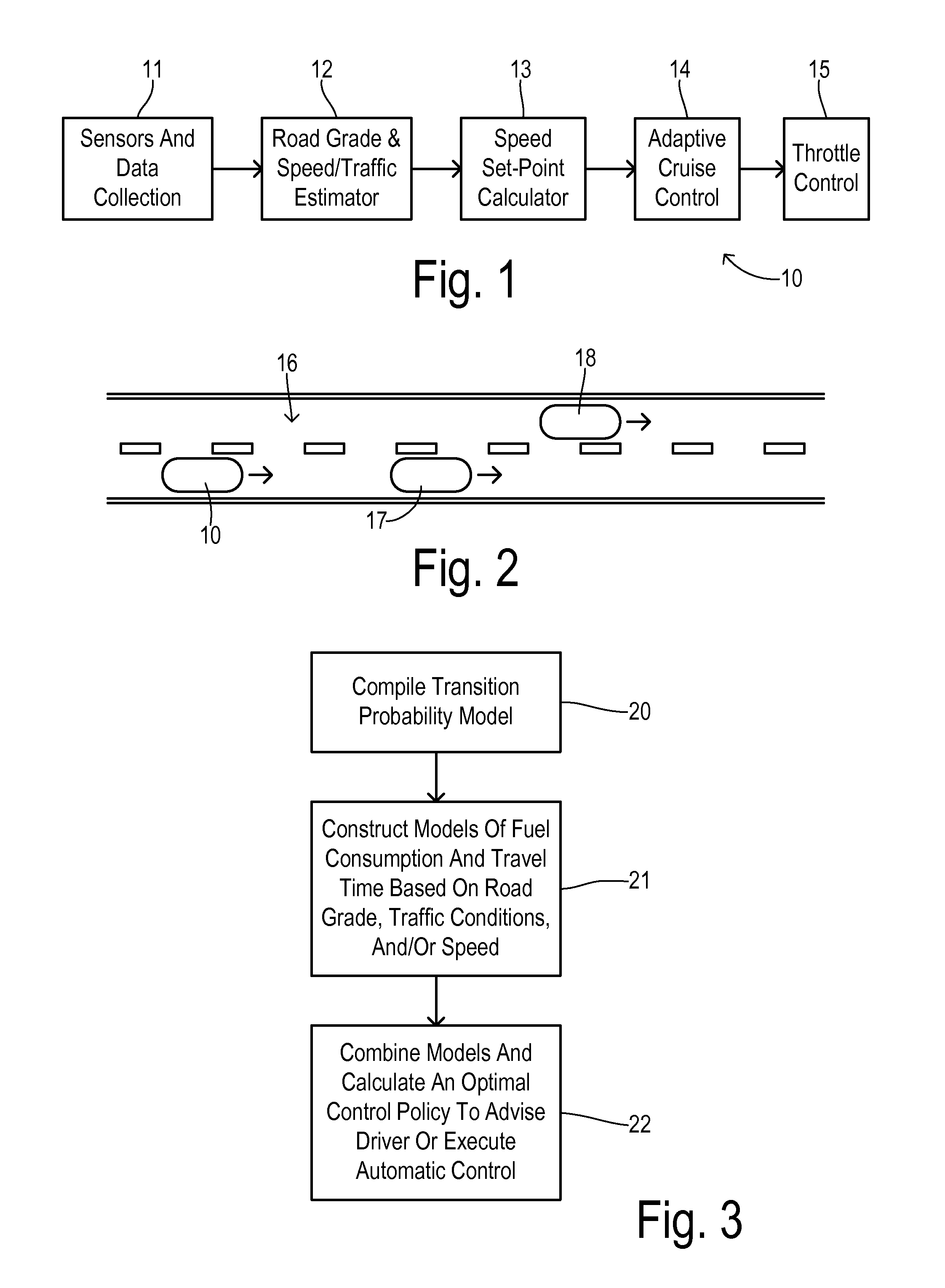 On-board real-time speed control setpoint variation using stochastic optimization