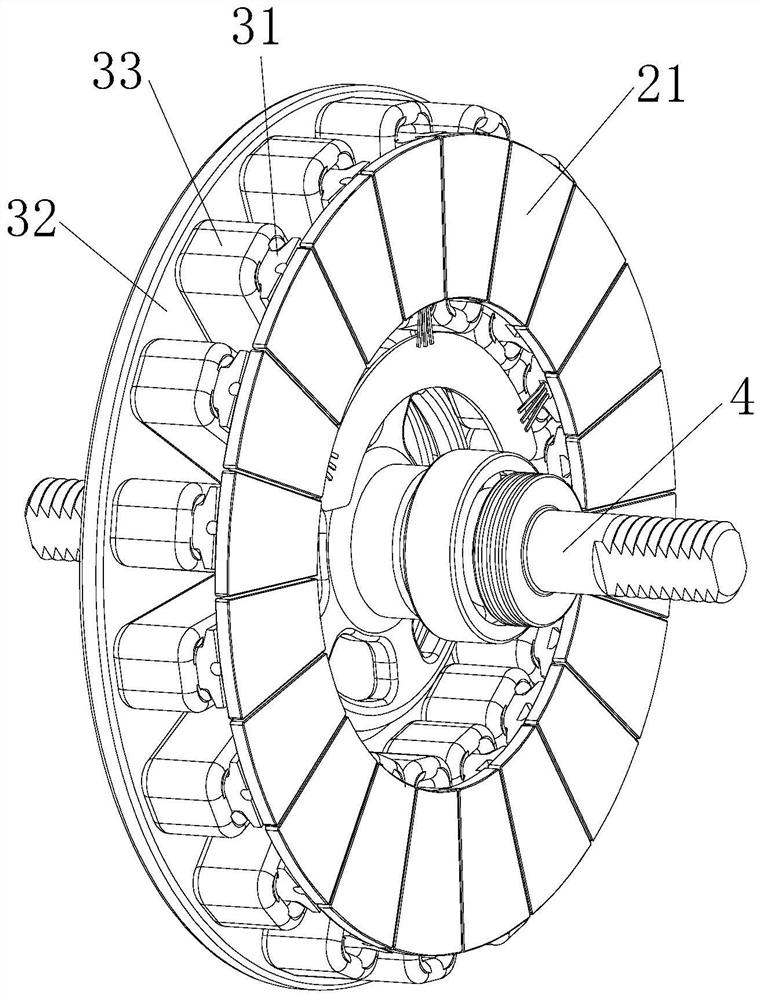 Axial magnetic flux hub motor