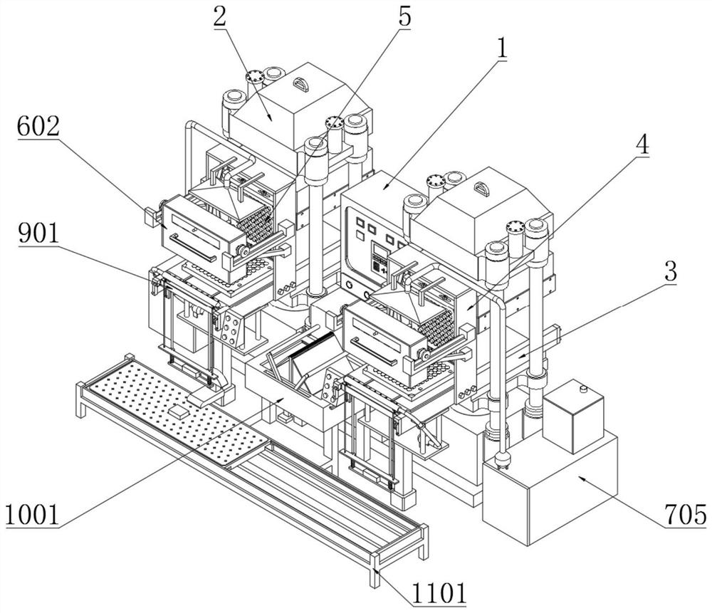 A double-station automatic rubber molding machine