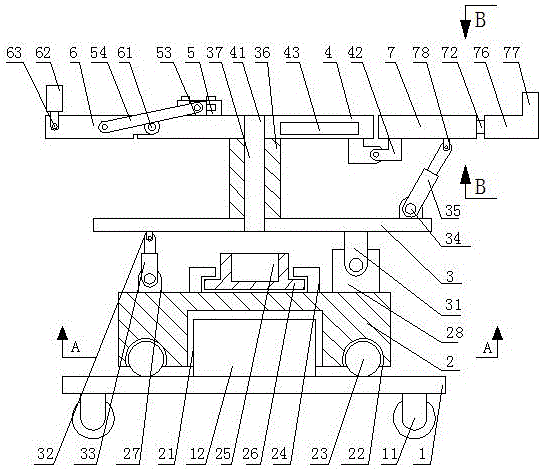 Trolley and bed integrated nursing device