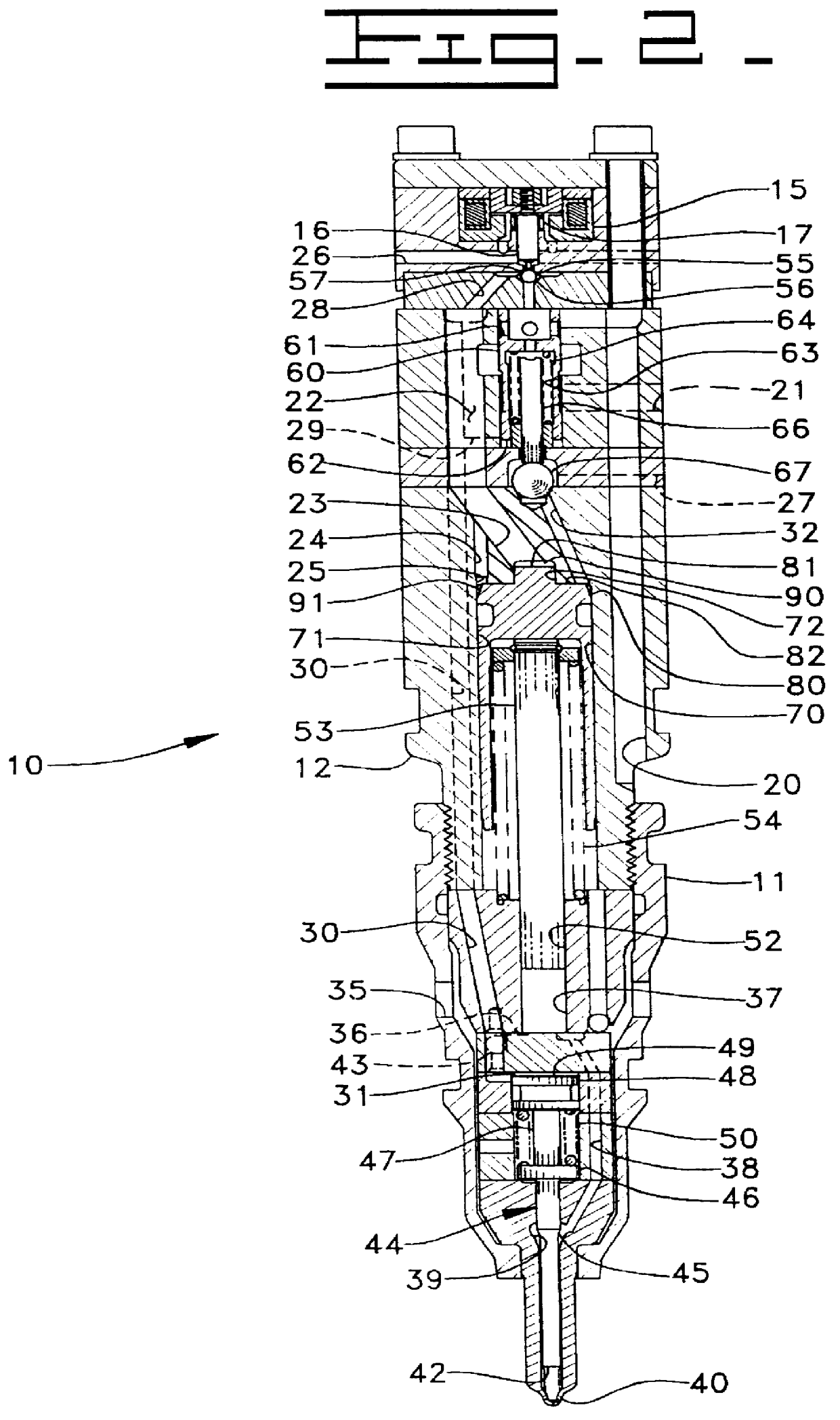 Electronic control for a hydraulically activated, electronically controlled injector fuel system and method for operating same