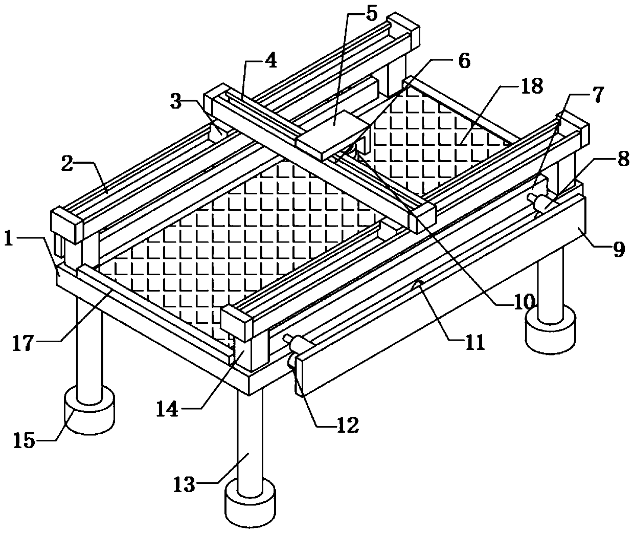 Nailing device used for furniture production