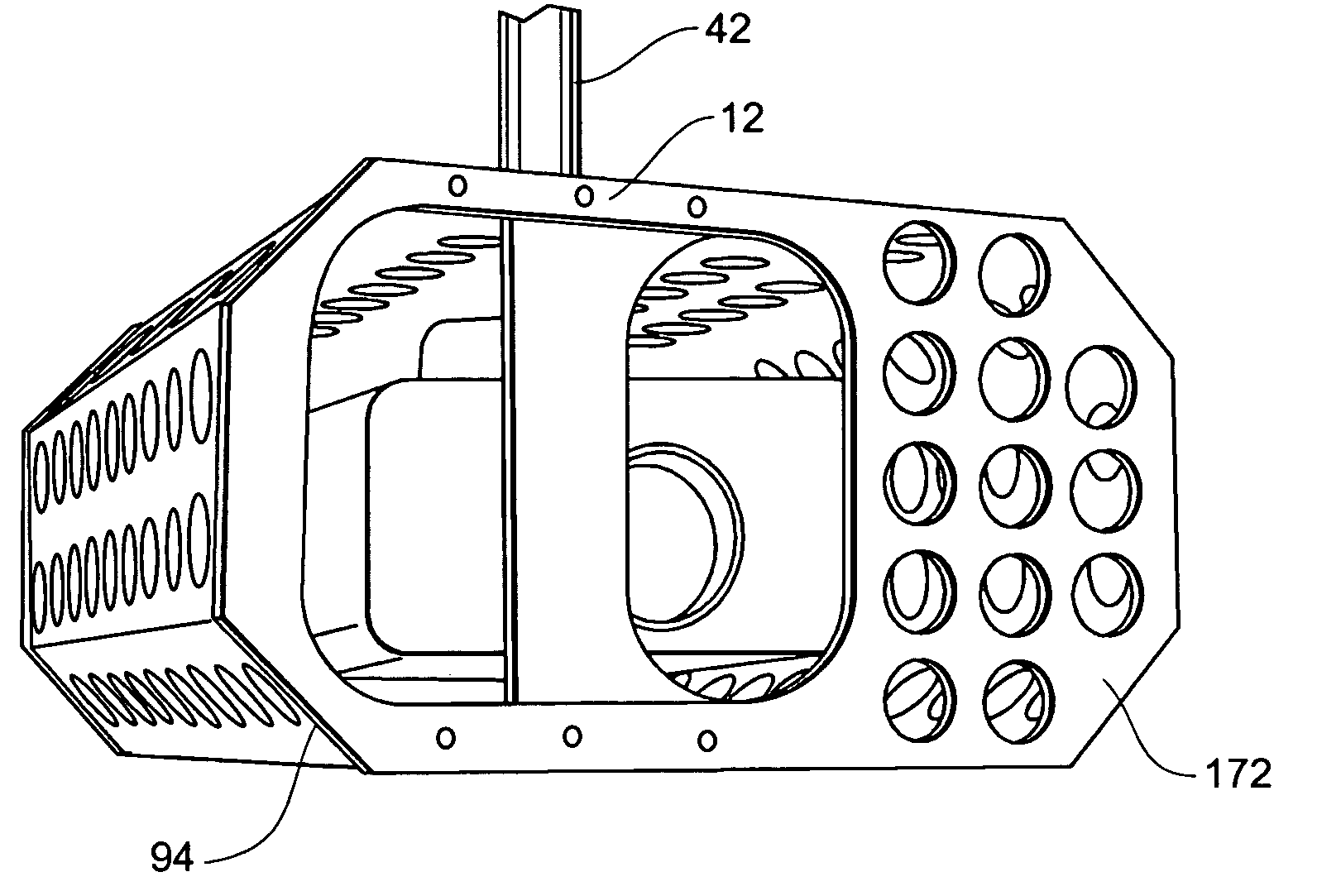 Secure mounting system for overhead mounted projector