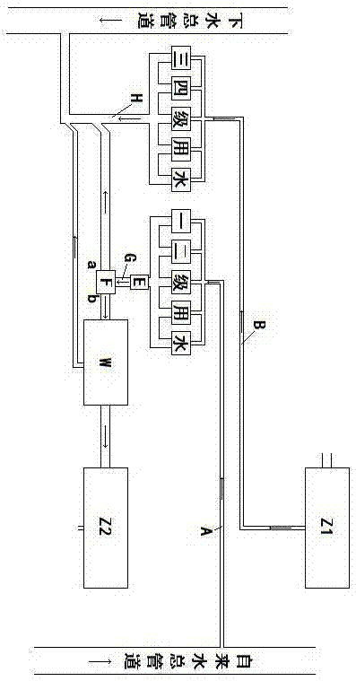 Domestic wastewater microprocessing system for high-rise buildings