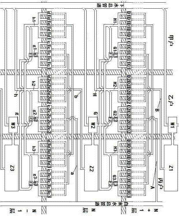 Domestic wastewater microprocessing system for high-rise buildings