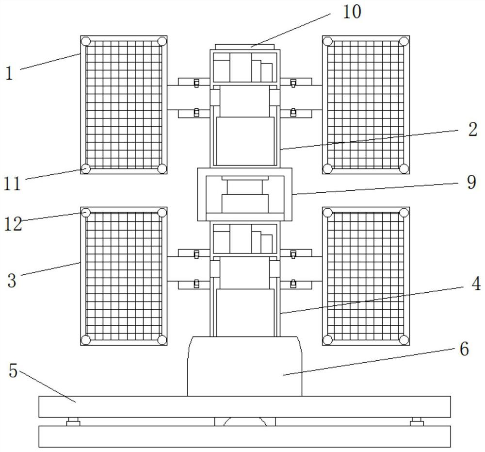 Height-adjustable photovoltaic panel combining wind energy and solar energy