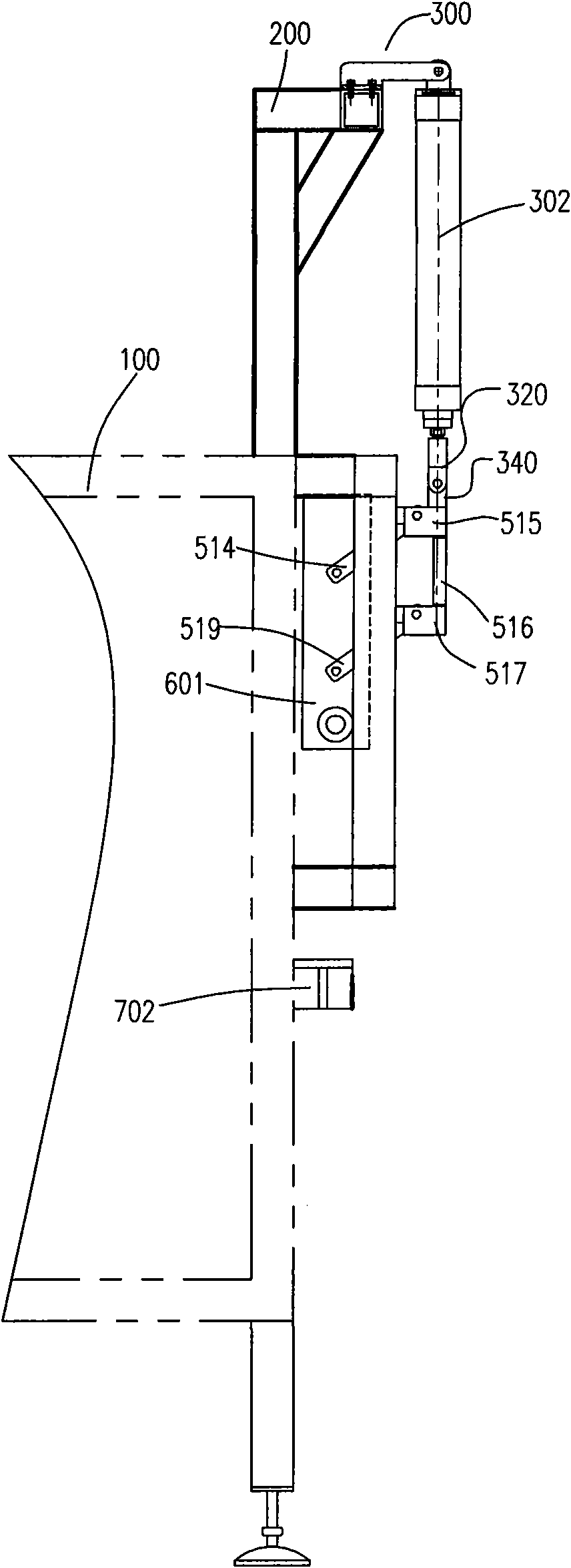 Dryer outside swing door device