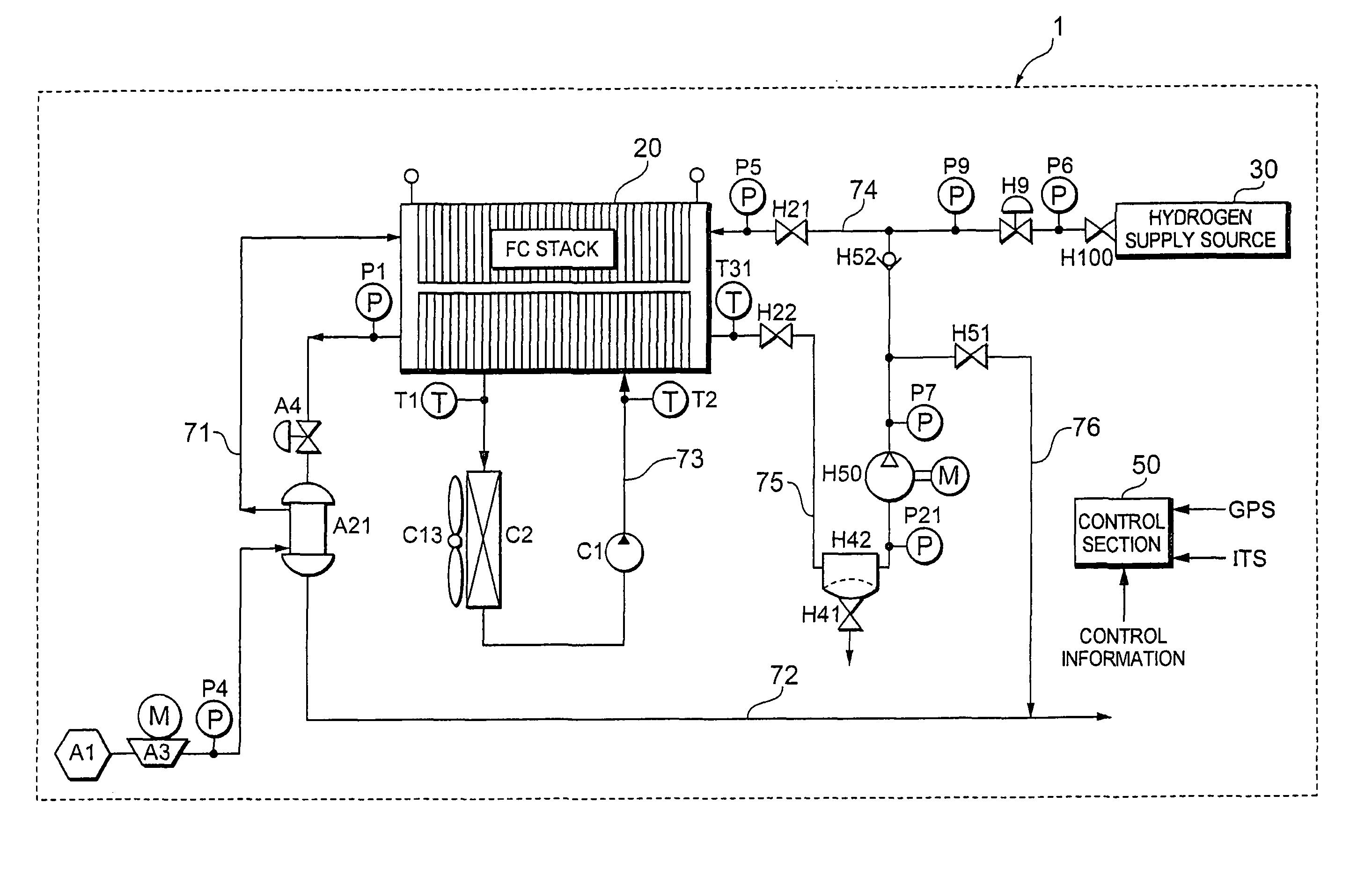 Fuel cell system and its operation stop method