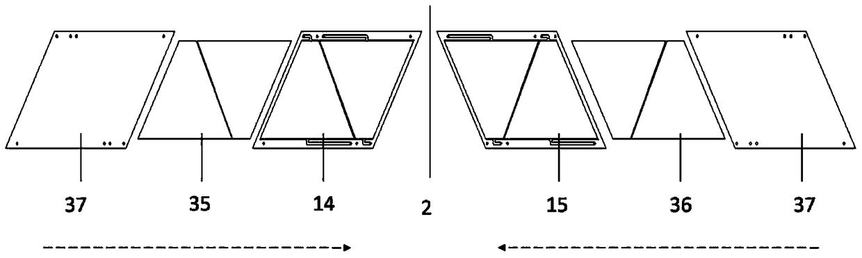 A single trapezoidal flow battery, a multi-trapezoidal flow battery and its stack