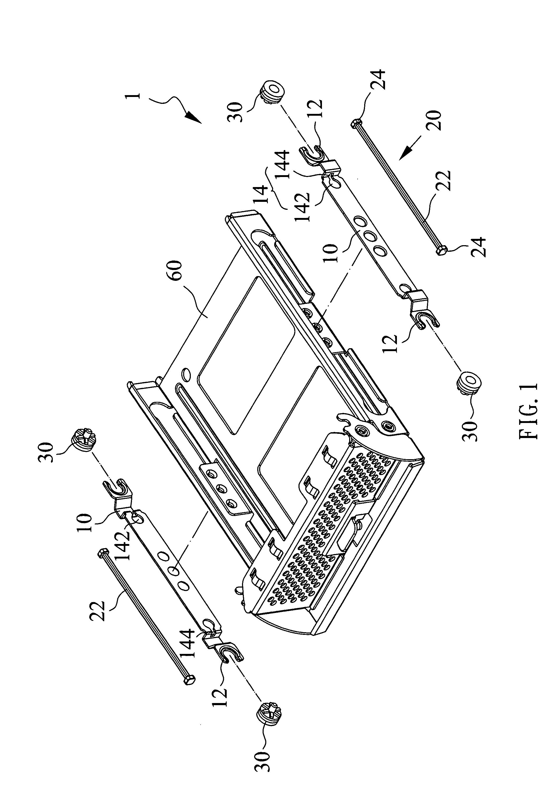 Quick-releasing structure for fastening a hard disk, and hard disk carrier and computer system using the same