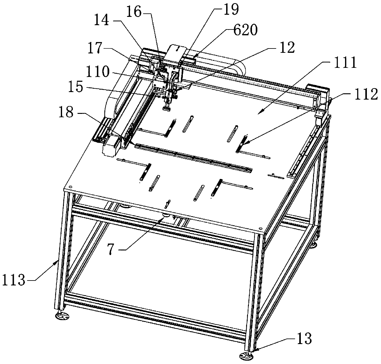 Automatic loading machine with glass cutting function