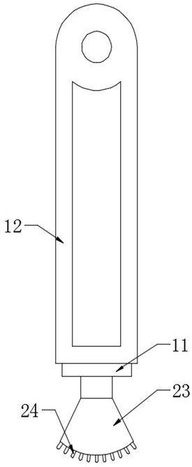 Arc extinguishing material powder mixing and stirring device for surface mounting