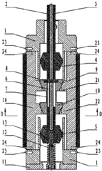 Three-expansion honing head for honing machine