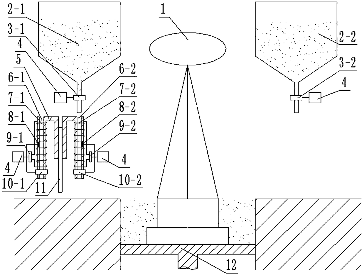 An integrated system of electromagnetic induction heating powder supply and powder bed additive manufacturing