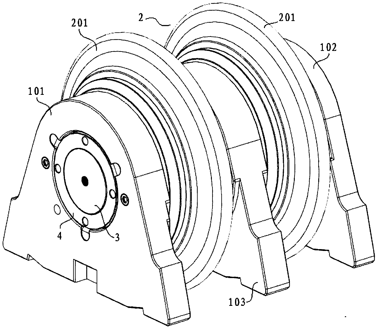 TBM dual-blade center hobbing cutter and tool