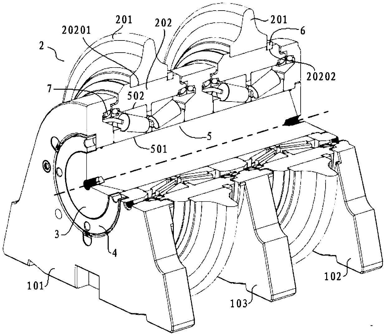 TBM dual-blade center hobbing cutter and tool