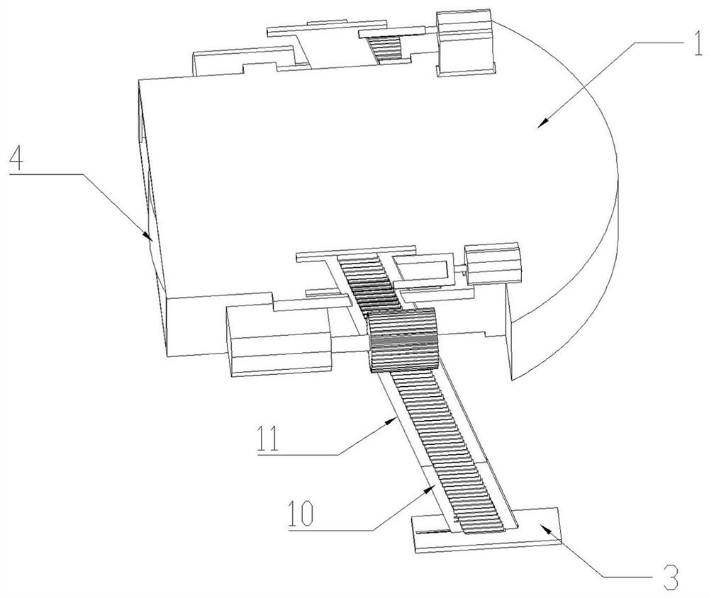 Floor sweeping robot with stair climbing function