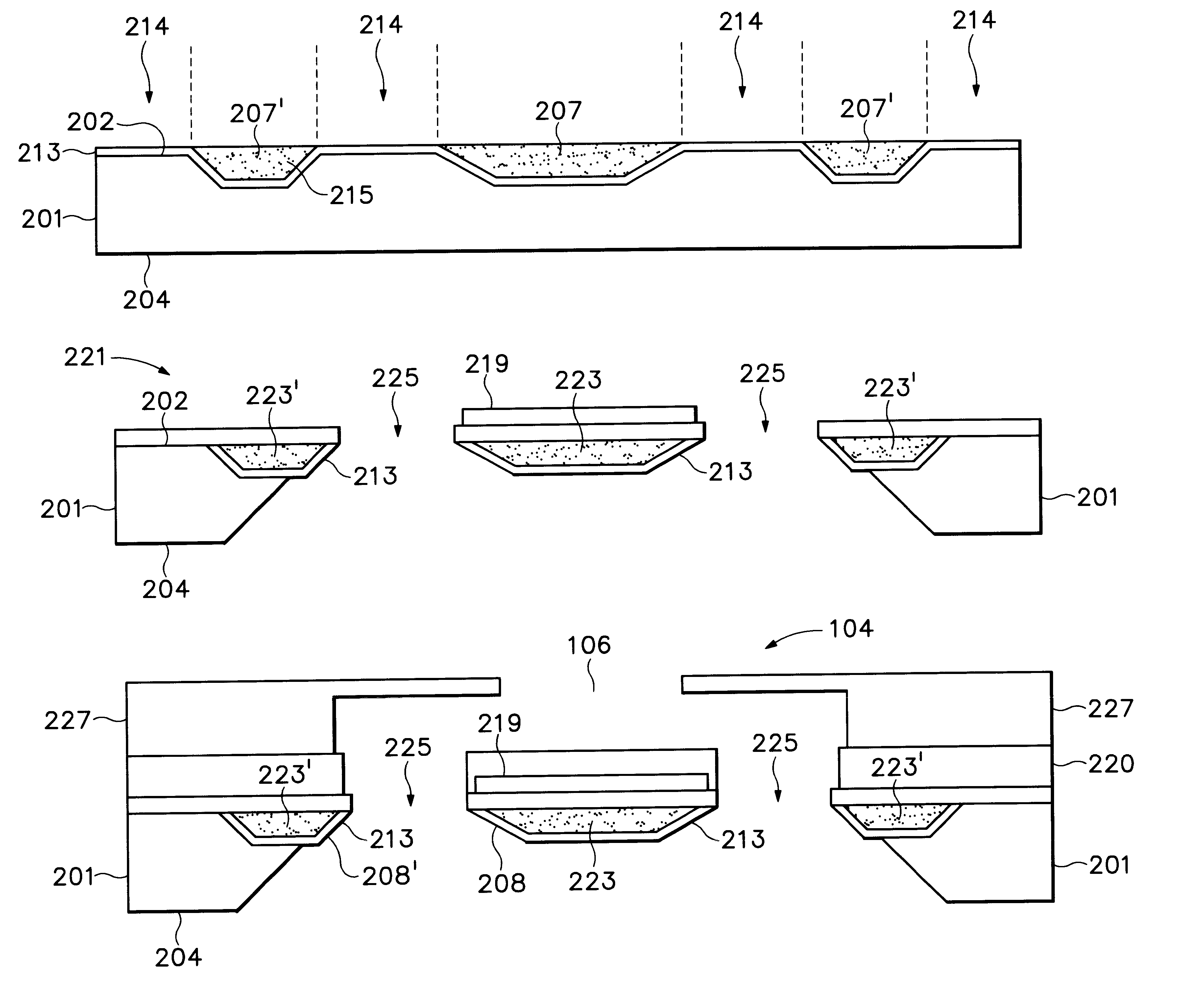 Ink feed channels and heater supports for thermal ink-jet printhead