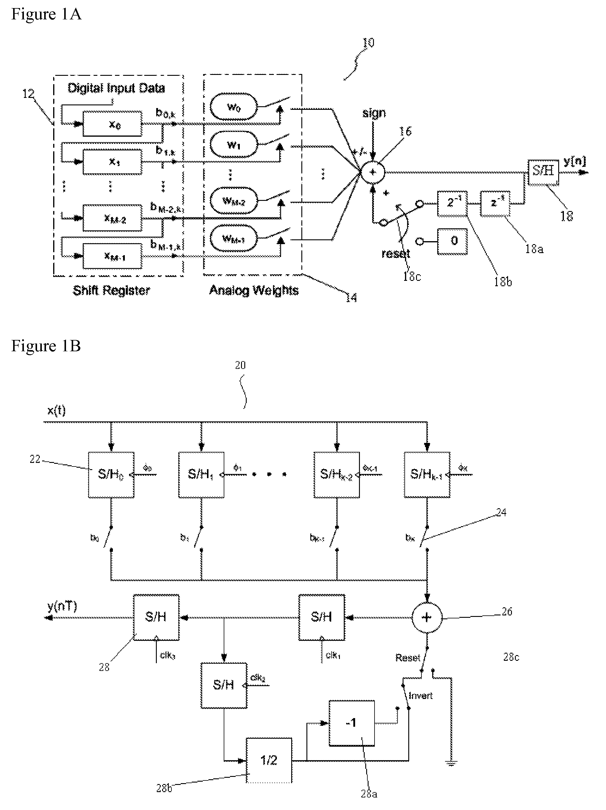 Reconfigurable mixed-signal VLSI implementation of distributed arithmetic