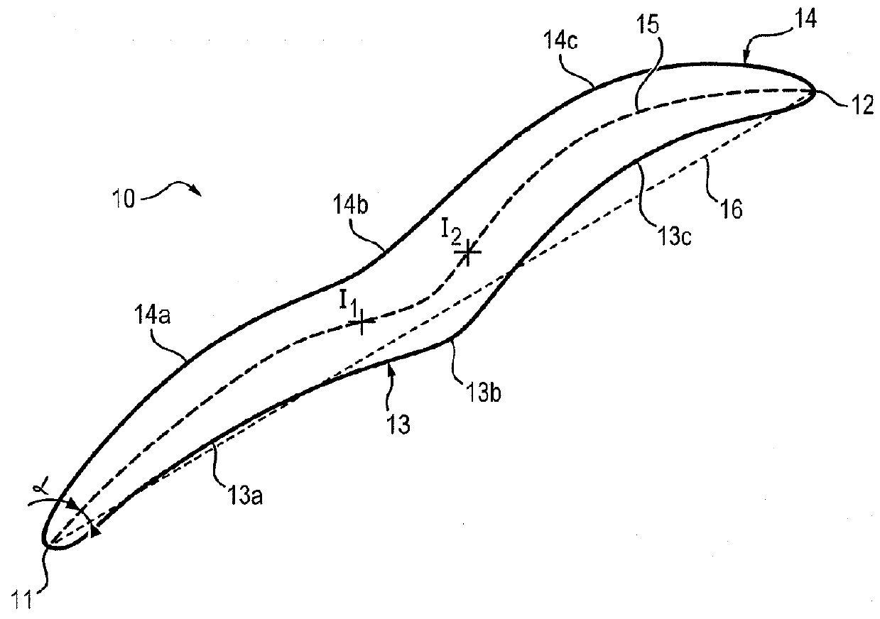 Radial or mixed-flow compressor diffuser having vanes