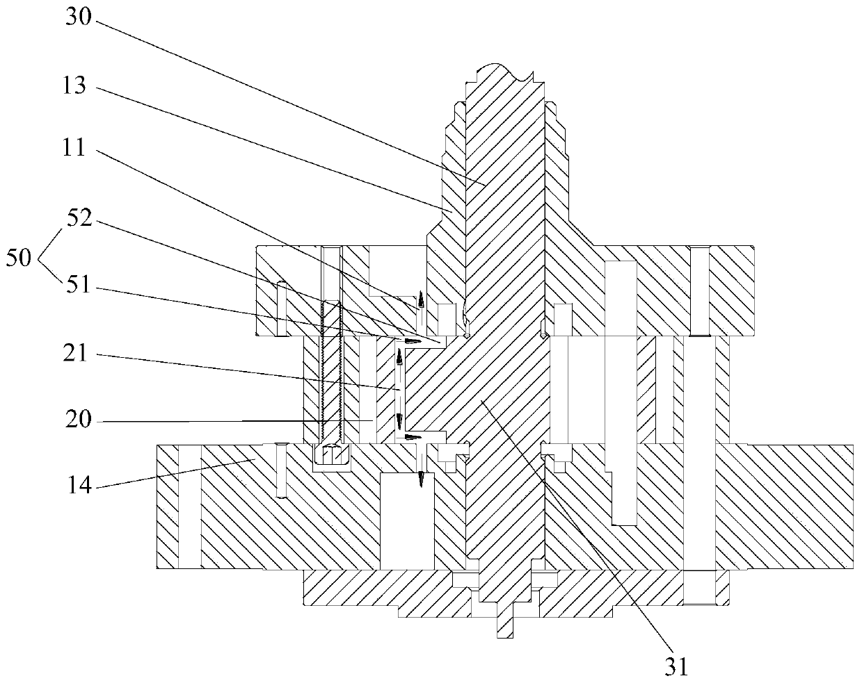 Pump body assembly and sliding vane compressor with same