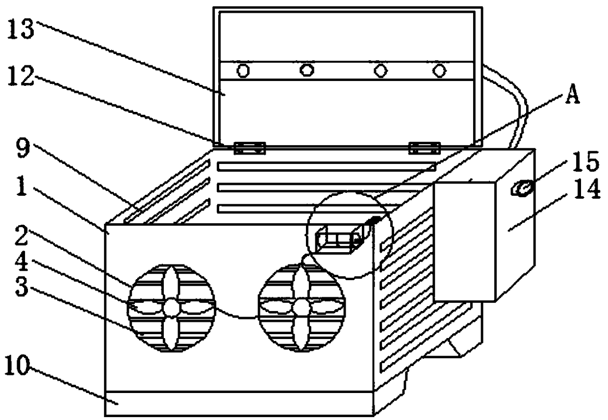 Storage box for rubber processing raw material