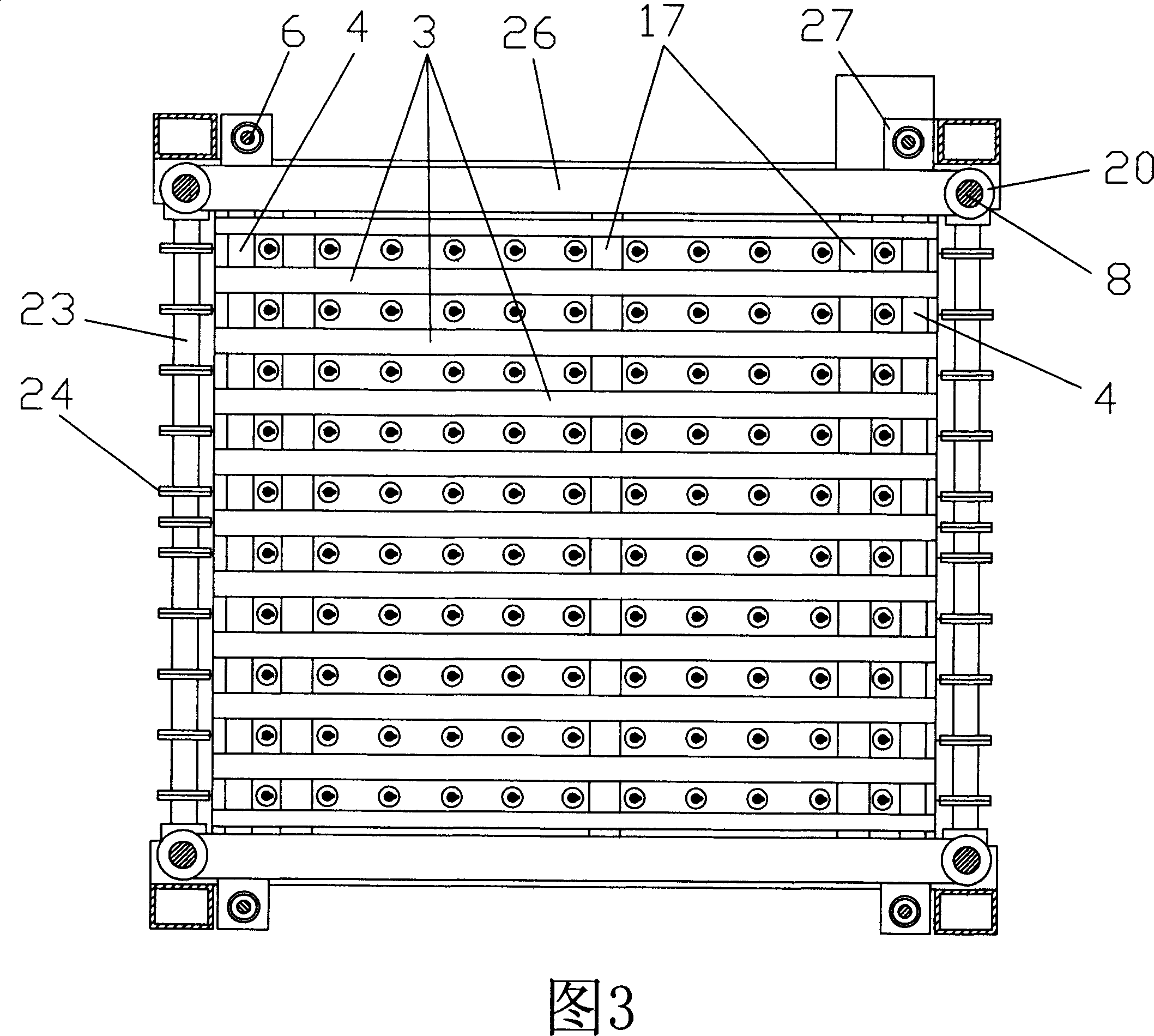 Double curved toughened glass cooling forming device