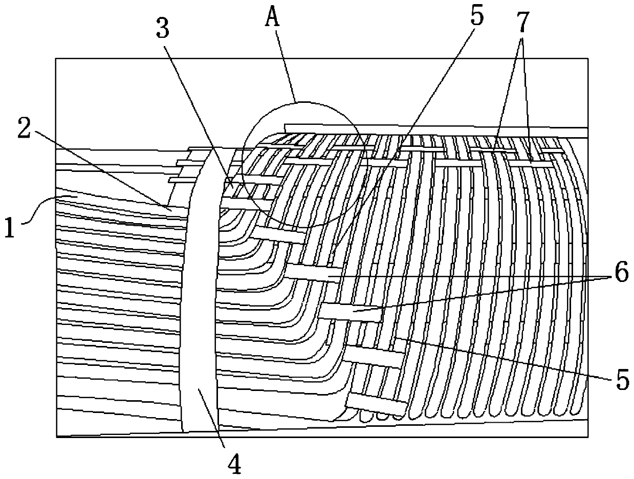 A winding and binding process of transformer spiral coil