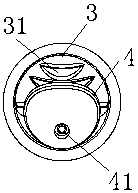 Pressing pump type cosmetic applying device