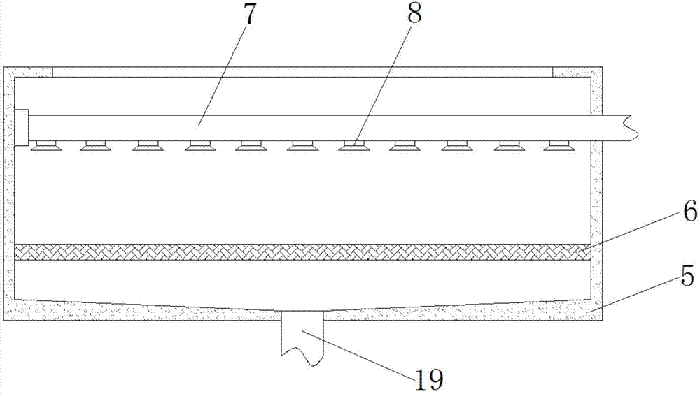 Water circulation type printing and dyeing open washing tank