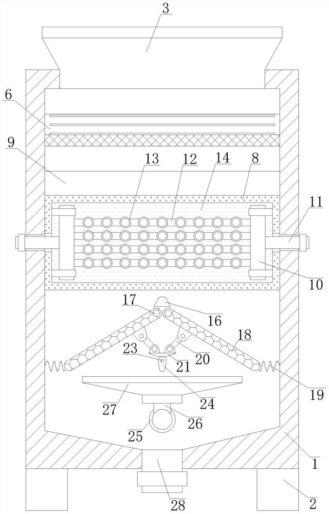 Rapid cooling device for feed processing