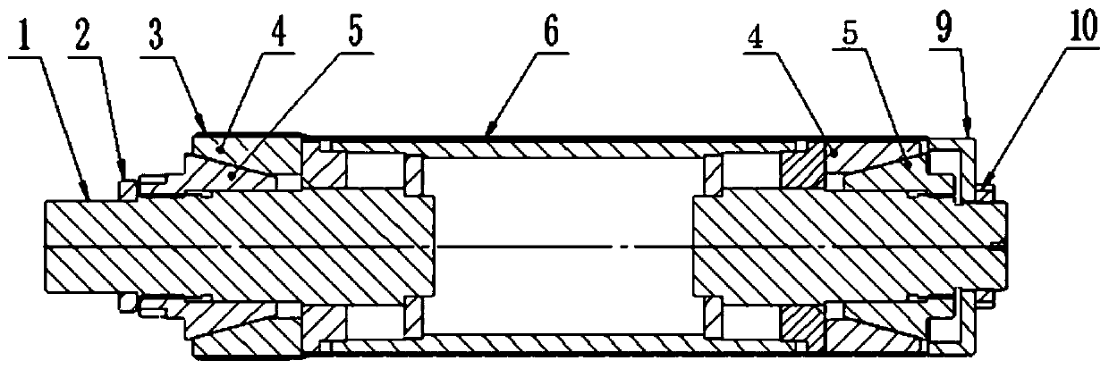 Centering clamping device for ceramic thin-wall sleeve part and work method of centering clamping device