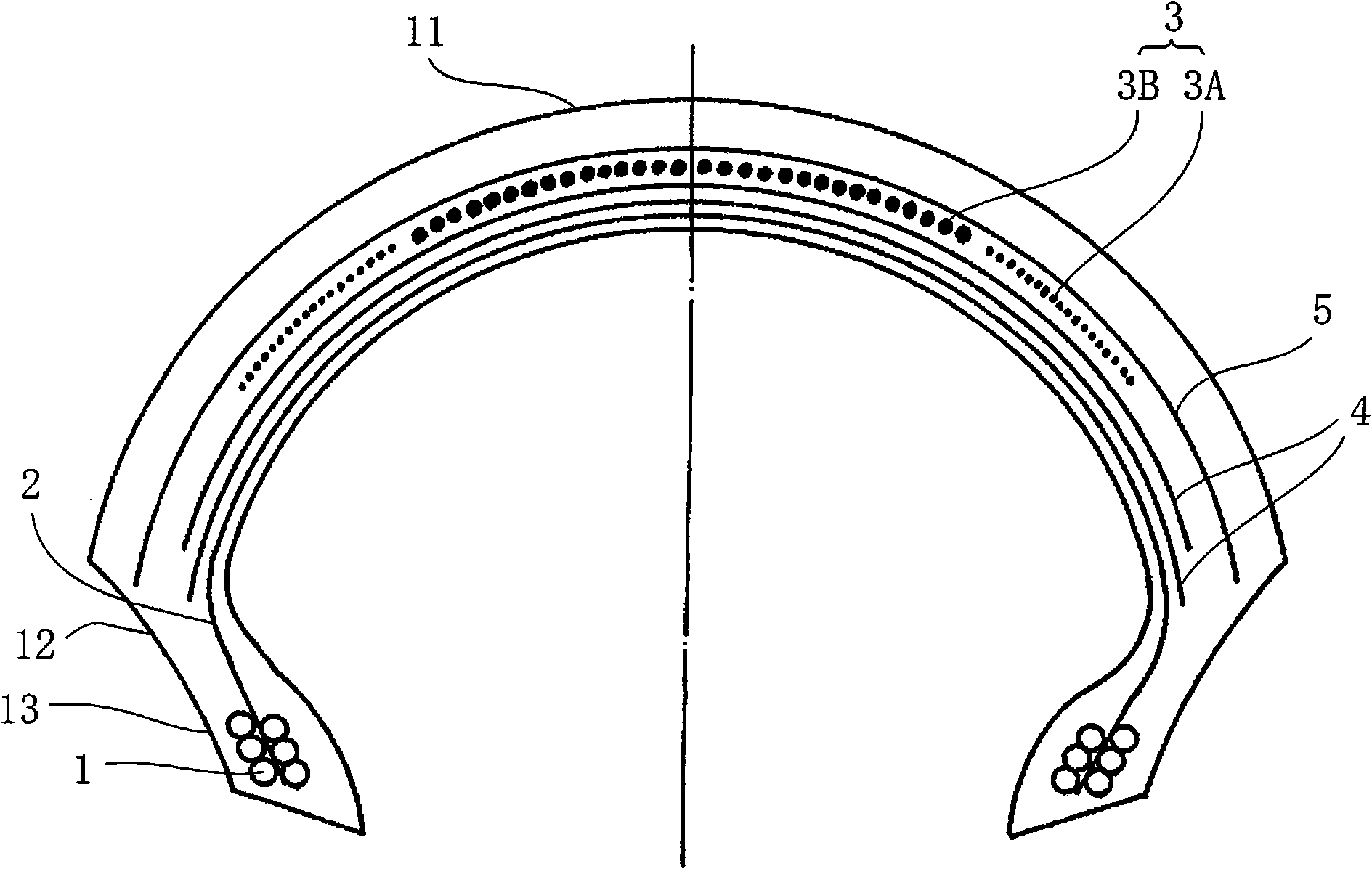 Pneumatic tire for motor-bicycle