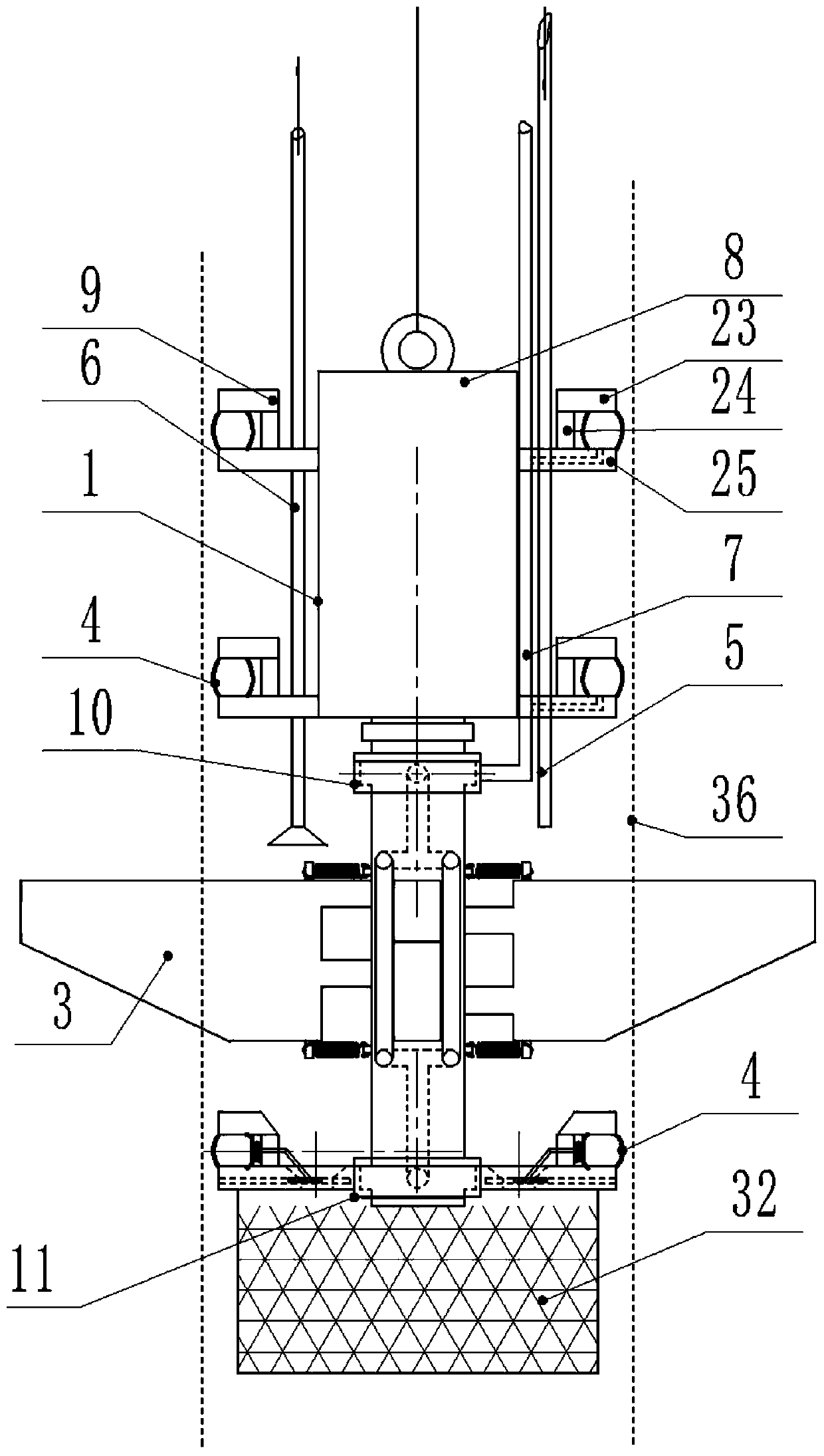 Uplift pile table annular groove excavating method used for uplift piles on building foundation construction