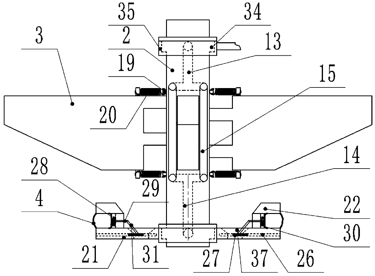 Uplift pile table annular groove excavating method used for uplift piles on building foundation construction