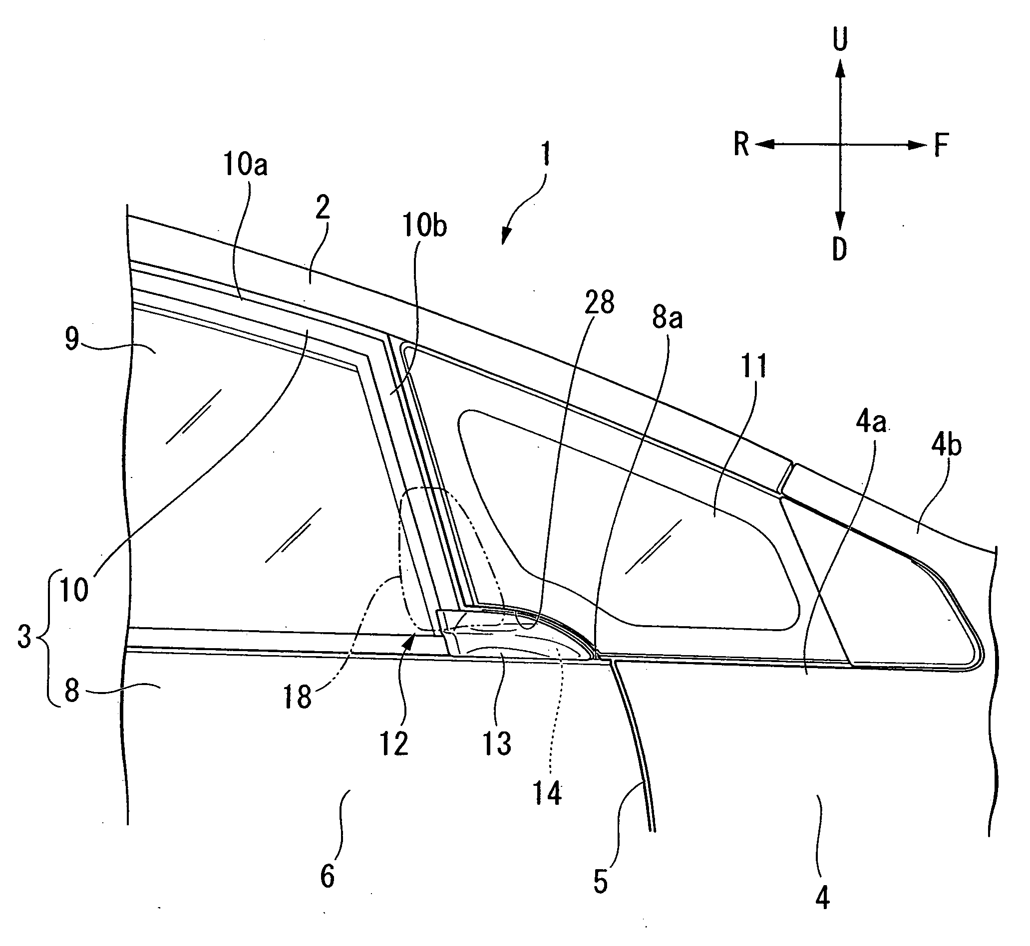 Vehicle door mirror mount structure