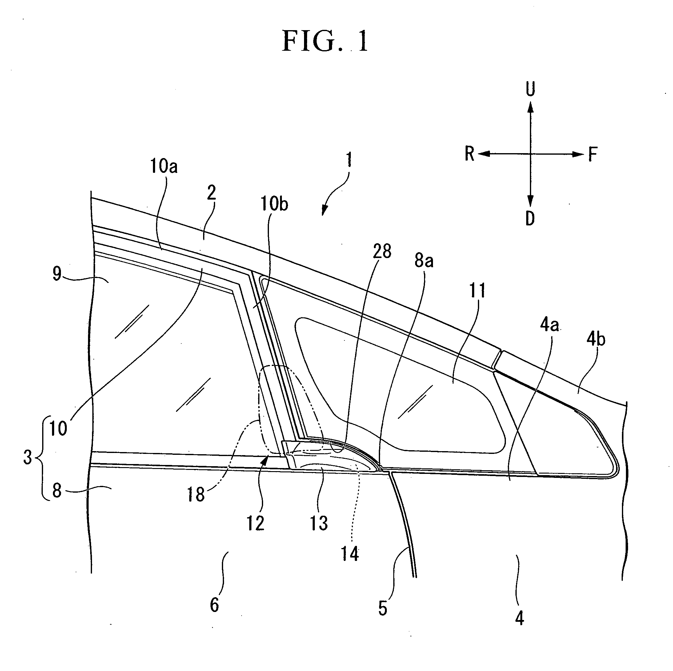 Vehicle door mirror mount structure