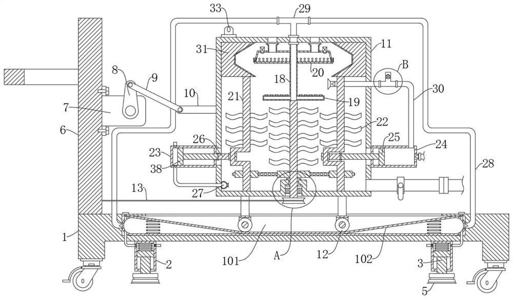 Mixing device and mixing method of nematicide for preventing and treating pine wood nematodes