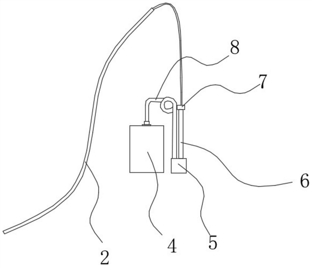 Visualized sober trachea intubation device through gas navigation