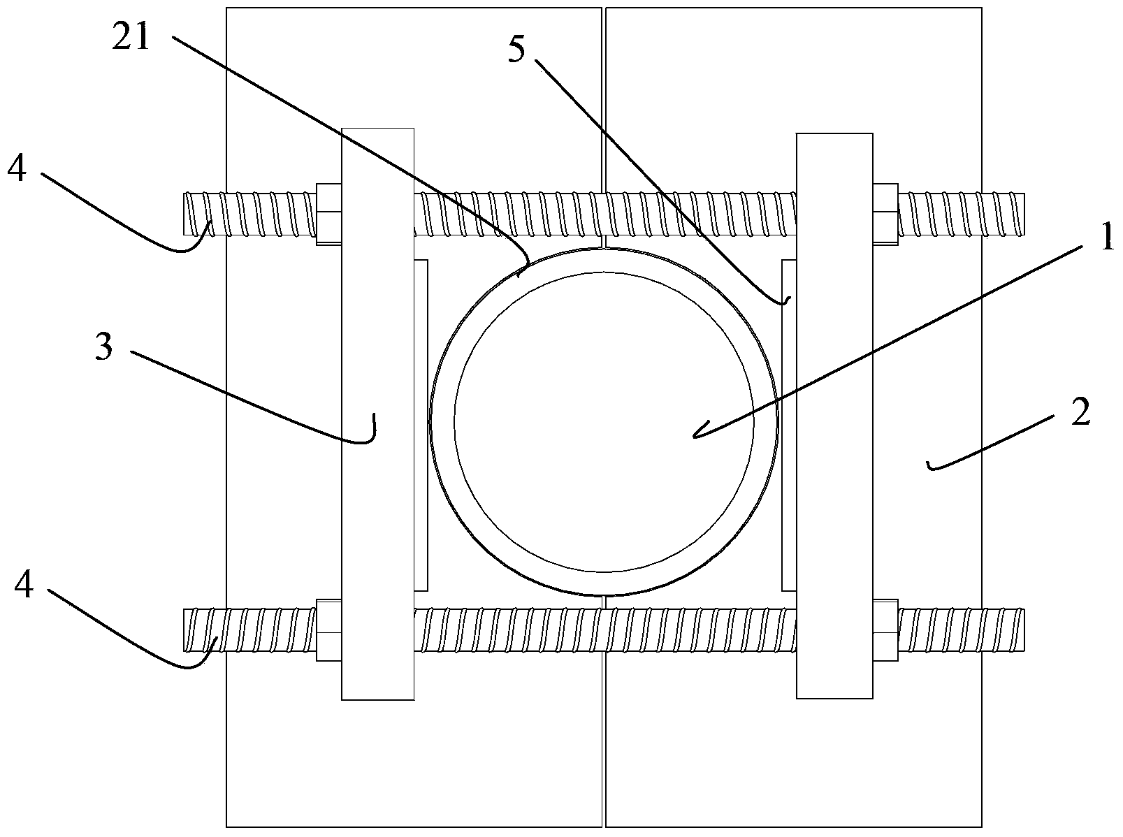 Leakage proof mould hoisting tool at root of residence pipeline and construction method thereof