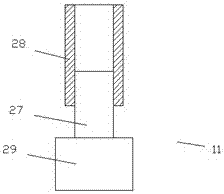 A tea drying device driven up and down by a motor