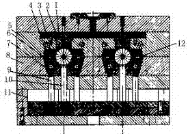 Mold for diffuser of automotive exhaust gas recirculation cooling system