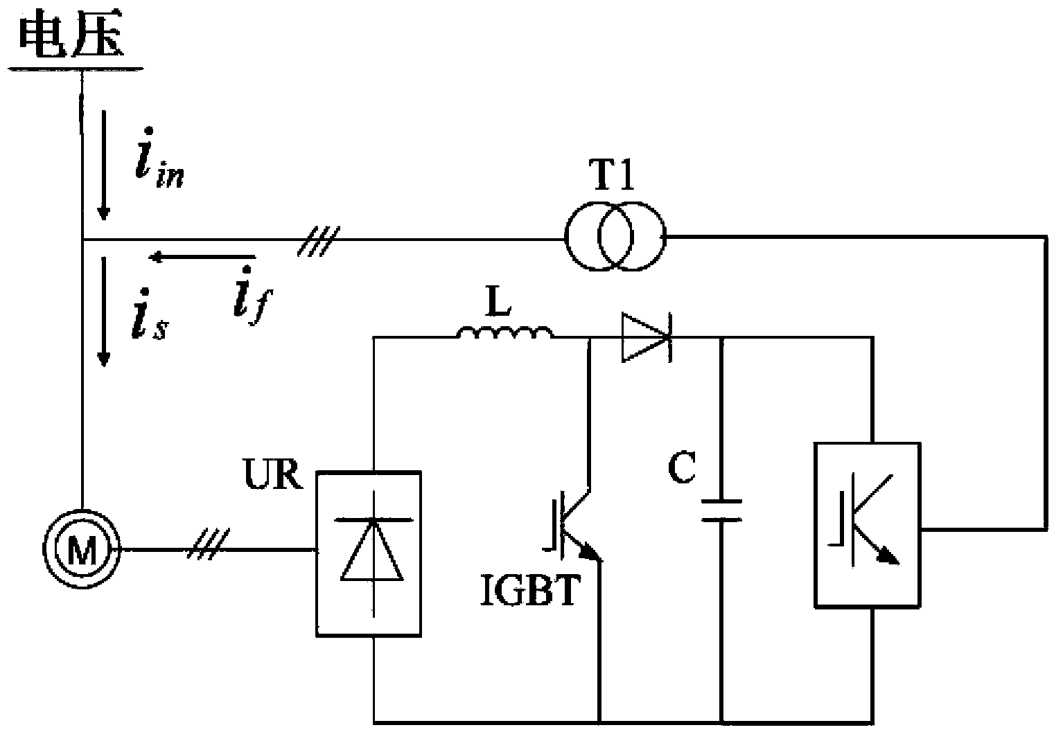 Controlling system and controlling method for IGBT type cascade speed control system active power filter